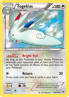 Togekiss 104/135 Rare Holo card from Plasma Storm