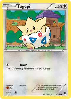 Togepi 102/135 Common card from Plasma Storm