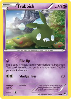 Trubbish 63/135 Uncommon card from Plasma Storm