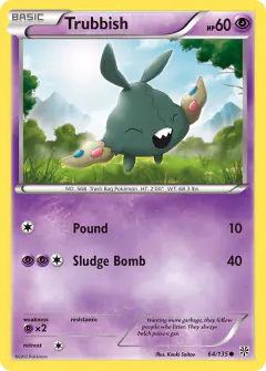 Trubbish 64/135 Common card from Plasma Storm