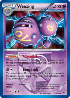 Weezing 58/135 Rare Holo card from Plasma Storm