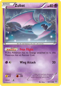 Zubat 53/135 Common card from Plasma Storm