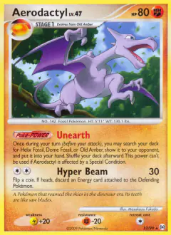 Aerodactyl 13/99 Rare card from Platinum Arceus