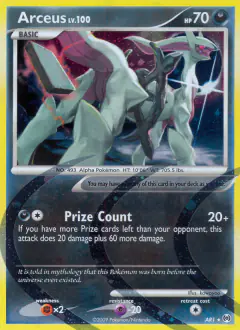 Arceus LV.100 AR1 Rare card from Platinum Arceus