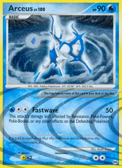 Arceus LV.100 AR4 Rare card from Platinum Arceus