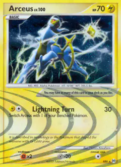 Arceus LV.100 AR6 Rare card from Platinum Arceus