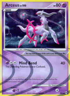 Arceus LV.100 AR7 Rare card from Platinum Arceus
