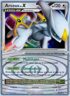 Arceus LV.X 94/99 Rare Holo LV.X card from Platinum Arceus