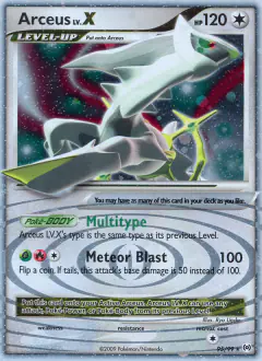 Arceus LV.X 95/99 Rare Holo LV.X card from Platinum Arceus