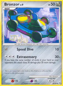 Bronzor 34/99 Uncommon card from Platinum Arceus
