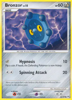 Bronzor 54/99 Common card from Platinum Arceus