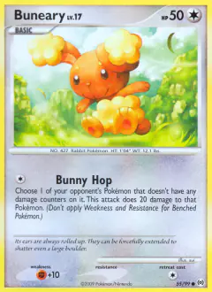 Buneary 55/99 Common card from Platinum Arceus