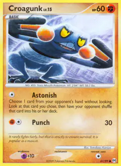 Croagunk 61/99 Common card from Platinum Arceus