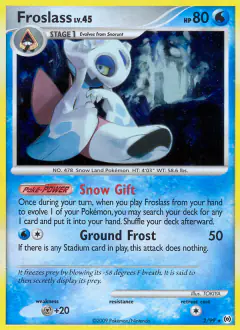 Froslass 2/99 Rare Holo card from Platinum Arceus