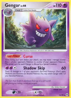 Gengar 16/99 Rare card from Platinum Arceus