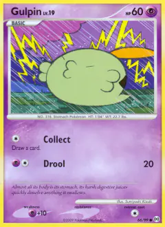 Gulpin 66/99 Common card from Platinum Arceus