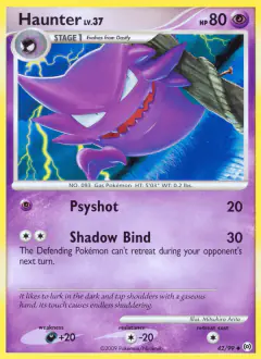 Haunter 42/99 Uncommon card from Platinum Arceus
