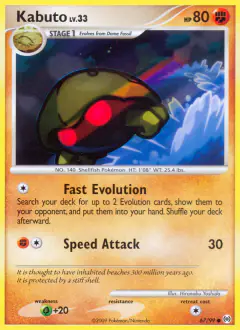 Kabuto 67/99 Common card from Platinum Arceus