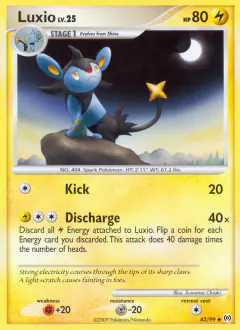 Luxio 43/99 Uncommon card from Platinum Arceus