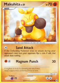 Makuhita 68/99 Common card from Platinum Arceus