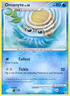 Omanyte 70/99 Common card from Platinum Arceus