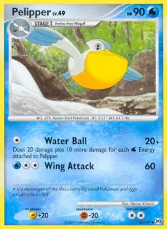 Pelipper 45/99 Uncommon card from Platinum Arceus