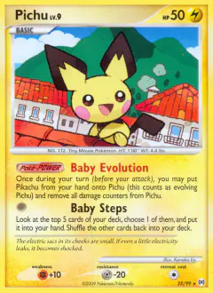 Pichu 25/99 Rare card from Platinum Arceus