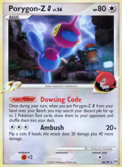 Porygon-Z G 26/99 Rare card from Platinum Arceus