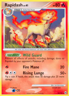 Rapidash 28/99 Rare card from Platinum Arceus