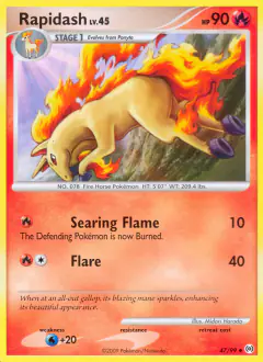 Rapidash 47/99 Uncommon card from Platinum Arceus