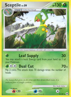 Sceptile 31/99 Rare card from Platinum Arceus