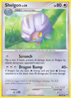 Shelgon 48/99 Uncommon card from Platinum Arceus