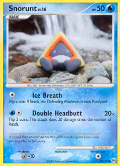 Snorunt 75/99 Common card from Platinum Arceus