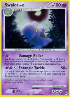 Swalot 9/99 Rare Holo card from Platinum Arceus