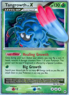 Tangrowth LV.X 99/99 Rare Holo LV.X card from Platinum Arceus