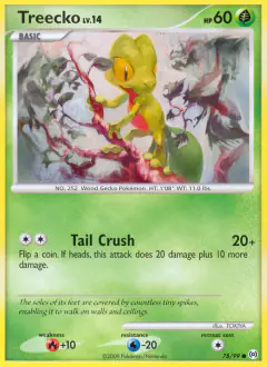 Treecko 78/99 Common card from Platinum Arceus