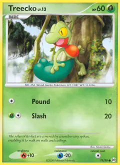 Treecko 79/99 Common card from Platinum Arceus