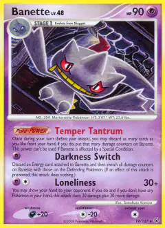 Banette 19/127 Rare card from Platinum Base