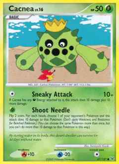 Cacnea 67/127 Common card from Platinum Base
