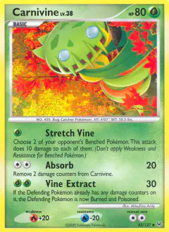 Carnivine 43/127 Uncommon card from Platinum Base