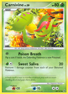 Carnivine 68/127 Common card from Platinum Base