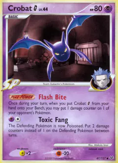 Crobat G 47/127 Uncommon card from Platinum Base