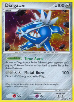 Dialga LV.70 6/127 Rare Holo card from Platinum Base