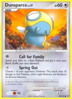 Dunsparce 73/127 Common card from Platinum Base