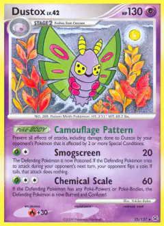 Dustox 25/127 Rare card from Platinum Base
