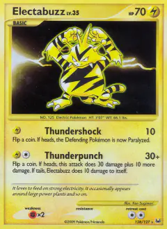 Electabuzz 128/127 Rare Secret card from Platinum Base
