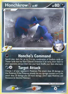 Honchkrow G 77/127 Common card from Platinum Base