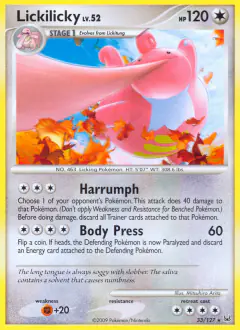 Lickilicky 33/127 Rare card from Platinum Base