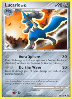 Lucario 53/127 Uncommon card from Platinum Base