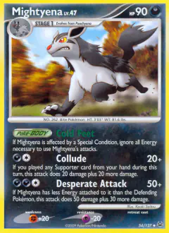 Mightyena 54/127 Uncommon card from Platinum Base